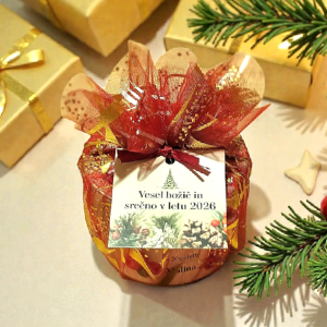 Naravna dišeča svečka v darilnem mošnjičku